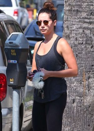 Ashley Tisdale - Hits the gym in Studio City